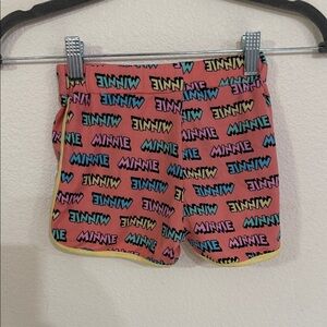 Minnie Mouse Pink Athletic Shorts Toddler Size 4T EUC